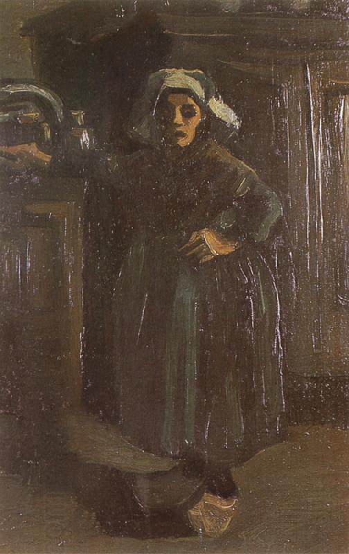 Vincent Van Gogh Peasant Woman Standing Indoors (nn04) oil painting picture